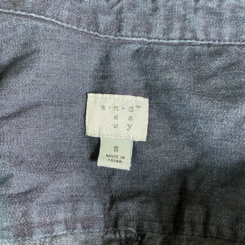 A New Day Dark Blue Chambray Denim Dress Small - Picture 5 of 5